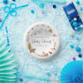 Schattige Woodland Animals Waterverf Baby shower Papieren Kommen (Feest)