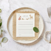 Schattige Woodland Baby shower Advies Kaart