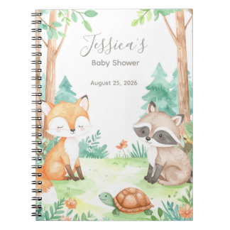 Schattige Woodland Baby shower Theme Gift Notitieboek