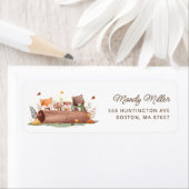 Schattige Woodland Beer Adreslabel Etiket (Insitu)