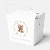 Schattige Woodland Beer Eucalyptus Floral Birthday Bedankdoosjes (Achterkant)