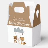 Schattige Woodland Boho Animals Baby shower Bedankdoosjes (Geopend)