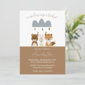 Schattige Woodland Boho Baby Dieren Kaart (Staand voorkant)