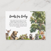 Schattige Woodland Book Baby shower aanvragen Informatiekaartje (Voorkant)