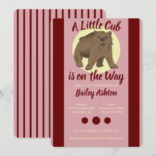 Schattige Woodland Brown Beer Cub Baby shower Kaart