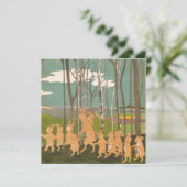  Schattige Woodland Bunny Children Wenskaart (Staand voorkant)