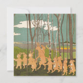  Schattige Woodland Bunny Children Wenskaart (Voorkant)