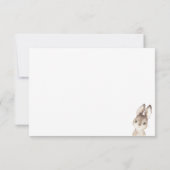 Schattige Woodland Bunny Rabbit Baby shower Dank u Bedankkaart (Achterkant)