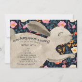 Schattige Woodland Bunny Spring Baby shower Kaart (Voorkant)