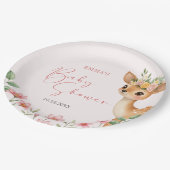 Schattige Woodland Deer Baby shower Papieren Bordje (Gekanteld)