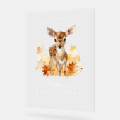 Schattige Woodland Deer Baby shower Welkom Acryl Bord (Hoek)