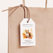 Schattige Woodland Eekhoorn Herfst Baby shower Cadeaulabel