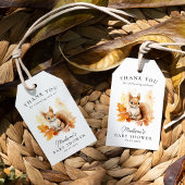 Schattige Woodland Eekhoorn Herfst Baby shower Cadeaulabel