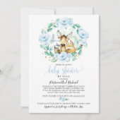 Schattige Woodland Floral Greenery Baby shower per Kaart (Voorkant)