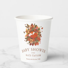 Schattige Woodland Fox Cub Baby shower Papieren Bekers