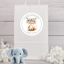 Schattige Woodland Fox "Dank je" Verjaardagsgunst