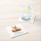 Schattige Woodland Fox Herfst Baby shower Kartonnen Onderzetters (Insitu)