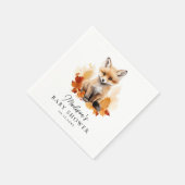 Schattige Woodland Fox Herfst Baby shower Servet (Hoek)