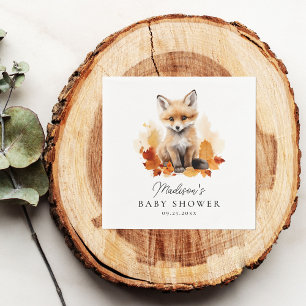 Schattige Woodland Fox Herfst Baby shower Servet