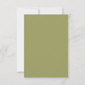 Schattige Woodland Fox Sage Groen Minimalistisch V Kaart (Achterkant)