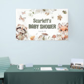 Schattige Woodland Friends Baby shower Spandoek (Beurs)