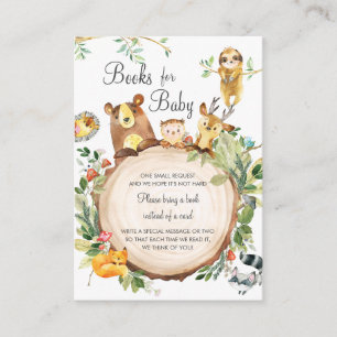 Schattige Woodland Greenery Baby shower Breng een  Informatiekaartje