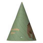 Schattige Woodland Grizzly Beer welp Feesthoedjes (Links)