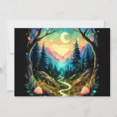 Schattige Woodland Magic Adventure Baby shower Kaart (Achterkant)