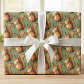 Schattige Woodland Squirrel Wrapping Paper