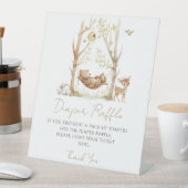 Schattige Woodland thema baby boy douche luier lot Reclamebord Met Voetstuk (Insitu)