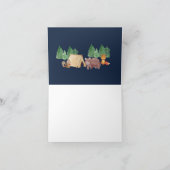 Schattige Woodland Theme Shower Bedankkaart (Binnen)