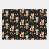 Schattige Woodland Waterverf Kerst Inpakpapier Vel (Voorkant 3)