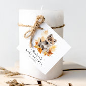 Schattige Woodland Wolf Pup Herfst Baby shower Bedankjes Labels