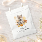 Schattige Woodland Wolf Pup Herfst Baby shower Bedankzakje (Geknipt)
