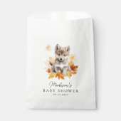 Schattige Woodland Wolf Pup Herfst Baby shower Bedankzakje (Voorkant)