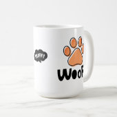 Schattige Woof Hondenliefhebbers Koffie Mok (Voorkant rechts)