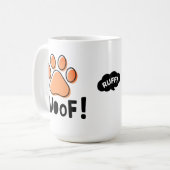 Schattige Woof Hondenliefhebbers Koffie Mok (Voorkant links)