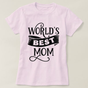 Schattige woordkunst werelds beste moeder t-shirt