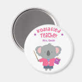 Schattige woordspeling humor koala beer leraar mag magneet (Voorkant / Achterkant)