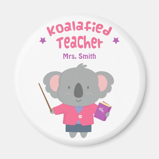 Schattige woordspeling humor koala beer leraar mag magneet (Voorkant)