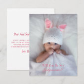 Schattige word jij mijn peetouders fotokaart kaart (Voorkant / Achterkant)