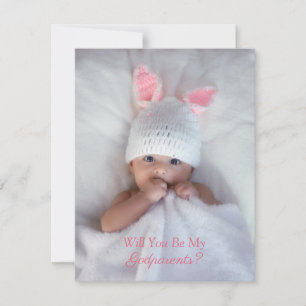 Schattige word jij mijn peetouders fotokaart kaart