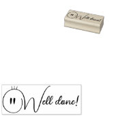 Schattige Worm Snake Smiling Face Symbool Goed ged Rubberstempel (Gestempeld)