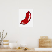 Schattige worst poster (Keuken)