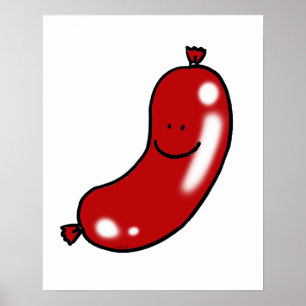 Schattige worst poster