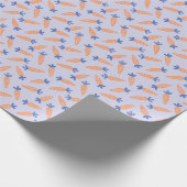 Schattige wortelpatroon op lila cadeaupapier (Hoek)