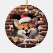 Schattige Xmas Decor - 3D Keramisch Ornament (Voorkant)
