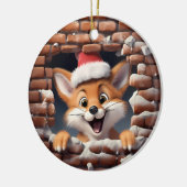Schattige Xmas Decor - 3D Keramisch Ornament (Links)