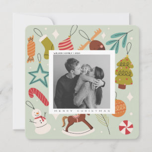 Schattige Xmas Familie Foto kerstvakantie briefkaa Feestdagenkaart