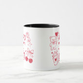 Schattige XOXO Valentijn | Coquette Beer en Cake Mok (Midden)